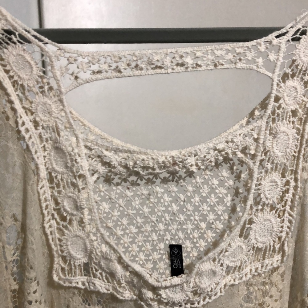 Boho top. Lace. S/M. Brand:Love Culture - Picture 5 of 5